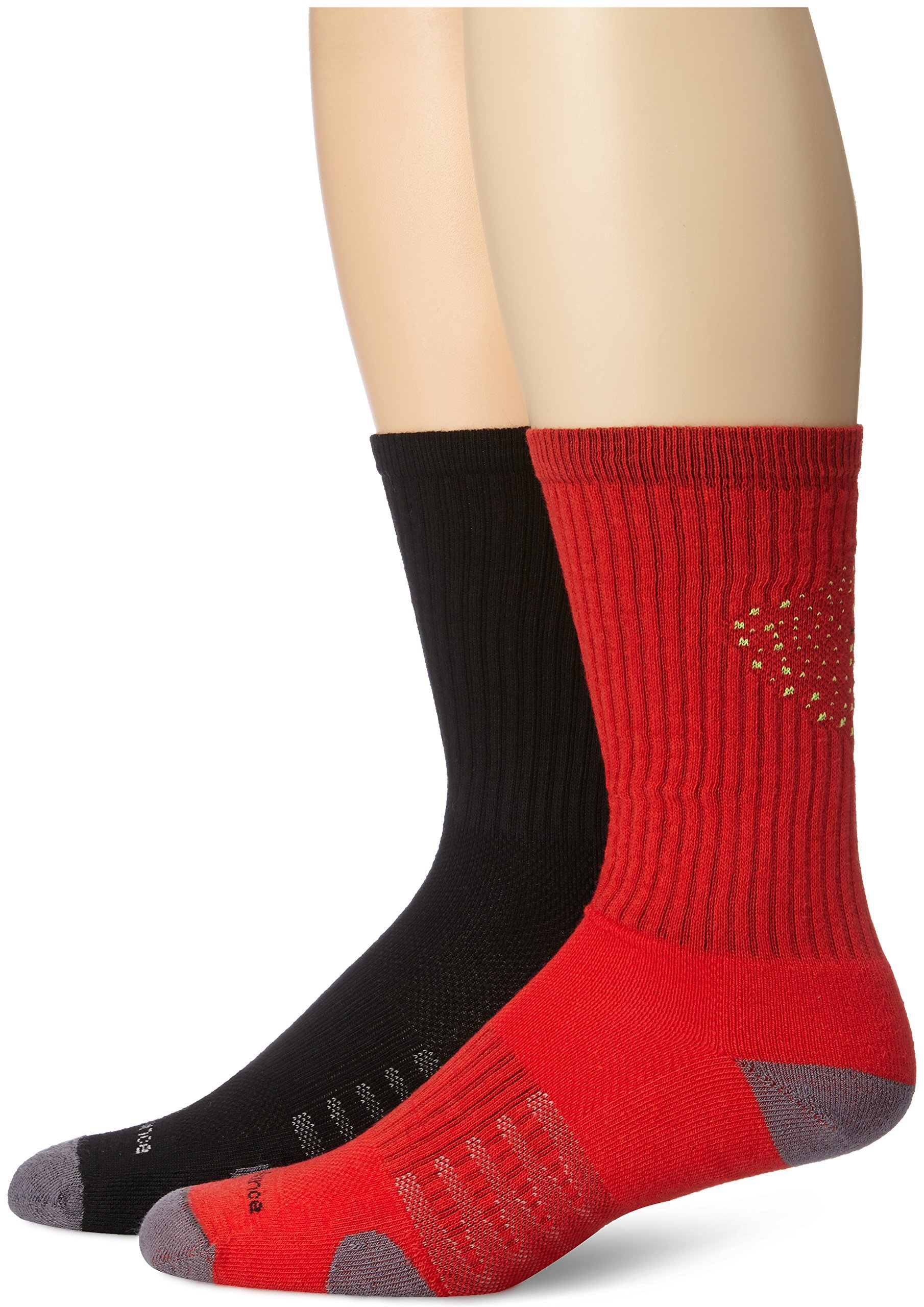 New Balance Unisex 2 Pack Crew Core Performance Socks