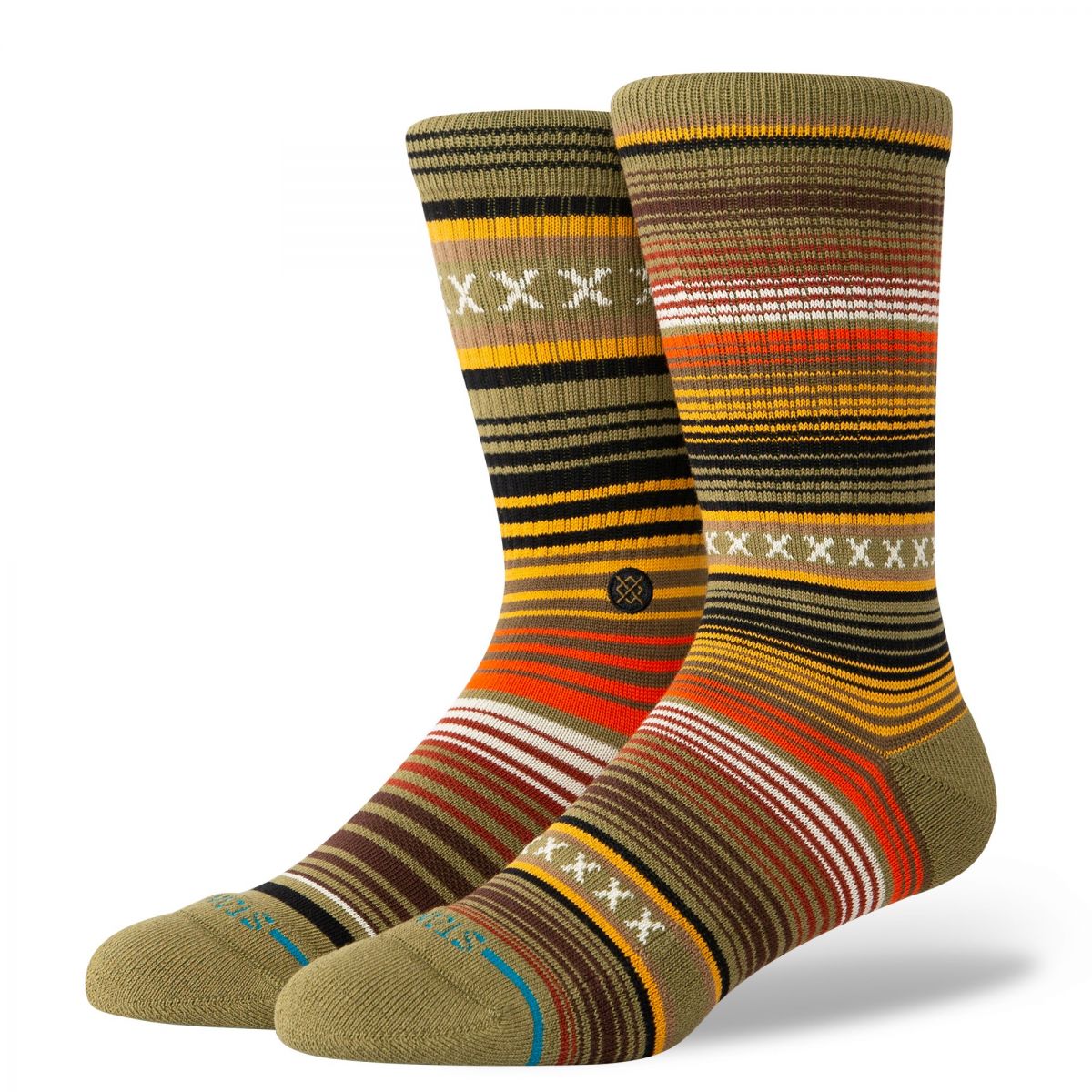 Stance Men's Curren Crew Socks Chive - A556A20CHS-CHI