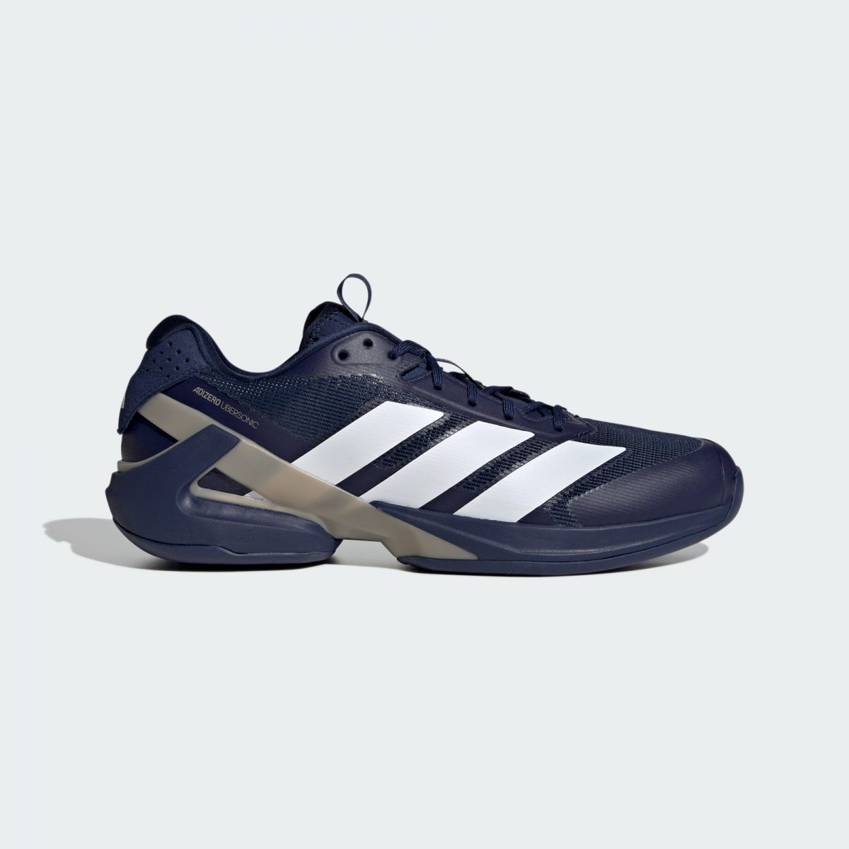Adidas Men's Adizero Ubersonic 5 Tennis Shoe Dark Blue/Cloud White/Cyber Metallic - KI8418