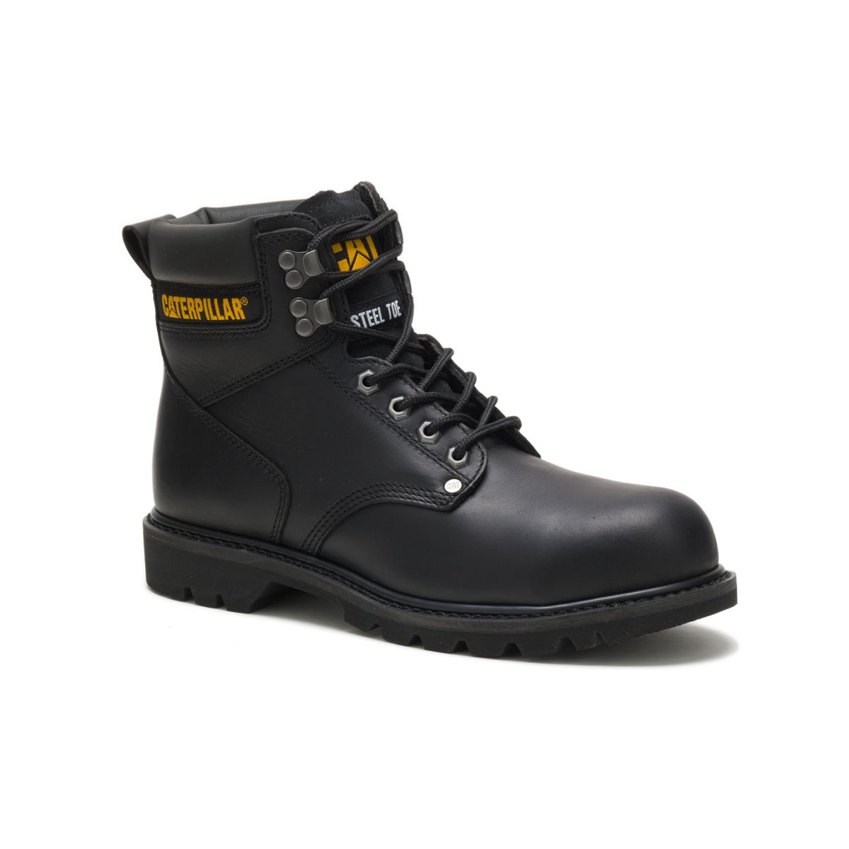 CATERPILLAR WORK Men's 6" Second Shift Steel Toe Work Boot Black - P89135