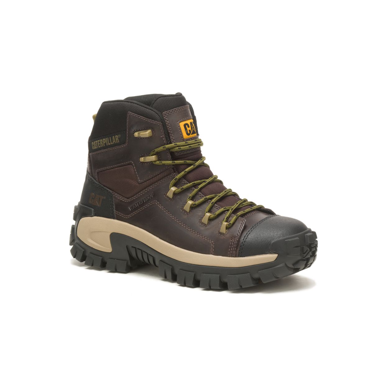CATERPILLAR WORK Men's Invade Hiker Composite Toe EH Waterproof Work Boot Coffee Bean - P91541