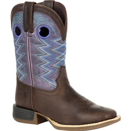 Durango Unisex Big Kids' 8" Lil' Rebel Pro™ Western Boot Dark Earth/Amethyst - DBT0225Y