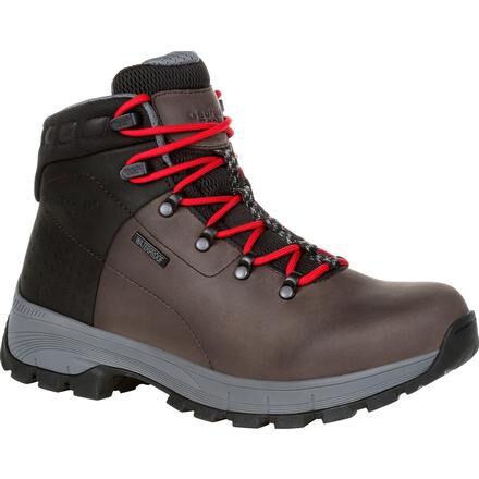 GEORGIA BOOT Men's 6" Eagle Trail Soft Toe Waterproof Hiker Work Boot Black Charcoal - GB00399