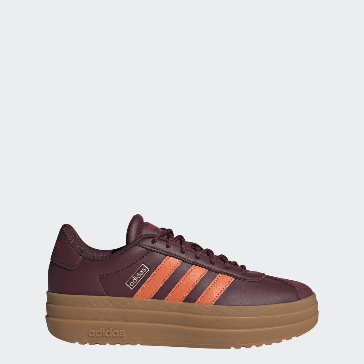 Adidas Women's VL Court Bold Sneaker Maroon/Dusky Orange/Pure Ruby - IH9144