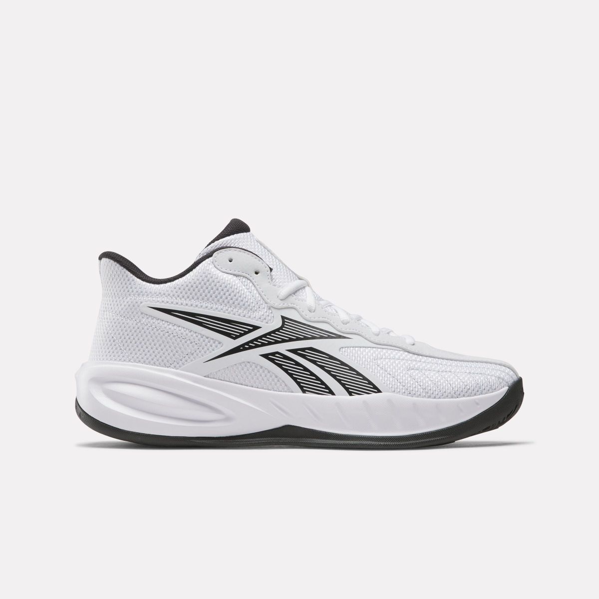 Reebok Unisex Press Basketball Shoe White/Core Black/Barely Grey - 100246833
