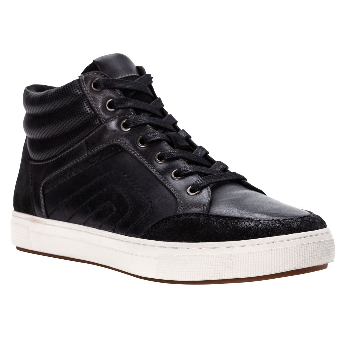 Propet Men's Kenton Zip-Up High Top Sneaker Black - MCA005LBLK