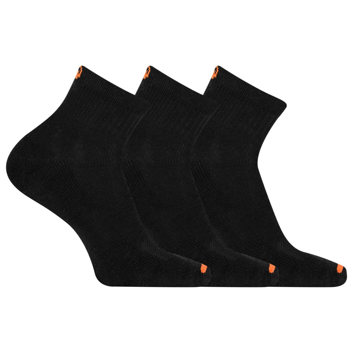 Merrell Unisex Cushioned Cotton Quarter Socks Black (3 pairs) - MEA33565Q3B2001-BLACK