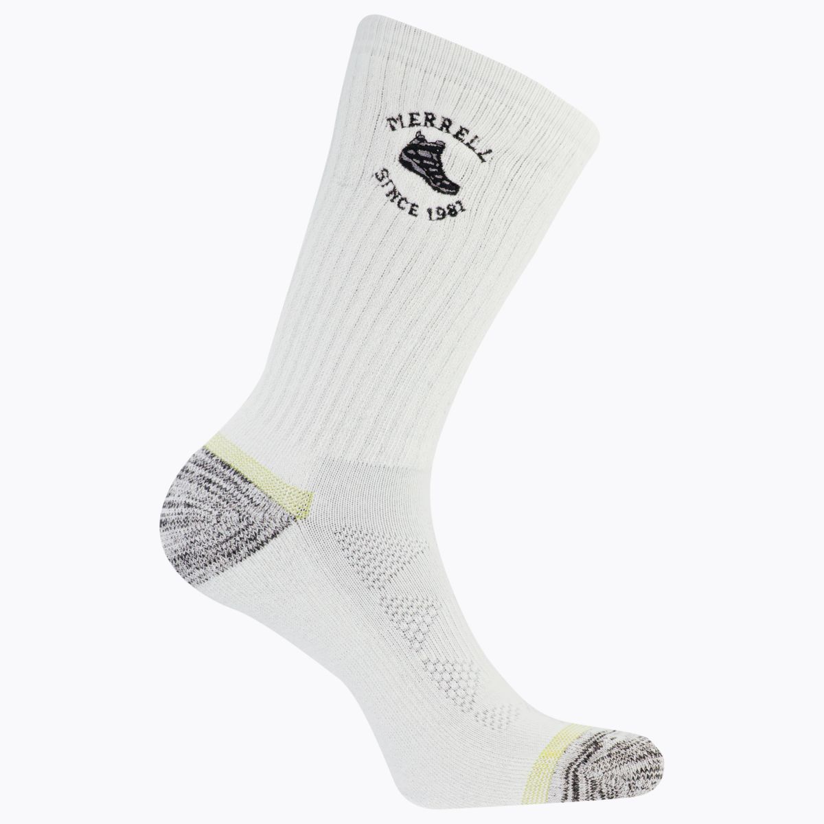 Merrell Unisex Moab Hiking Crew Socks White (1 pair) - MEA33670C1B4001-WHITE