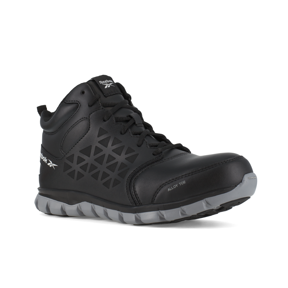 Reebok Work Women's Sublite Cushion Alloy Toe EH Athletic Mid Cut Work Boot Black - RB142