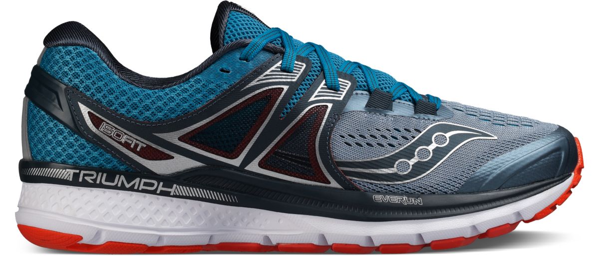 Saucony Men's Triumph ISO 3 Running Shoes Grey/Blue/Red - S20346-2