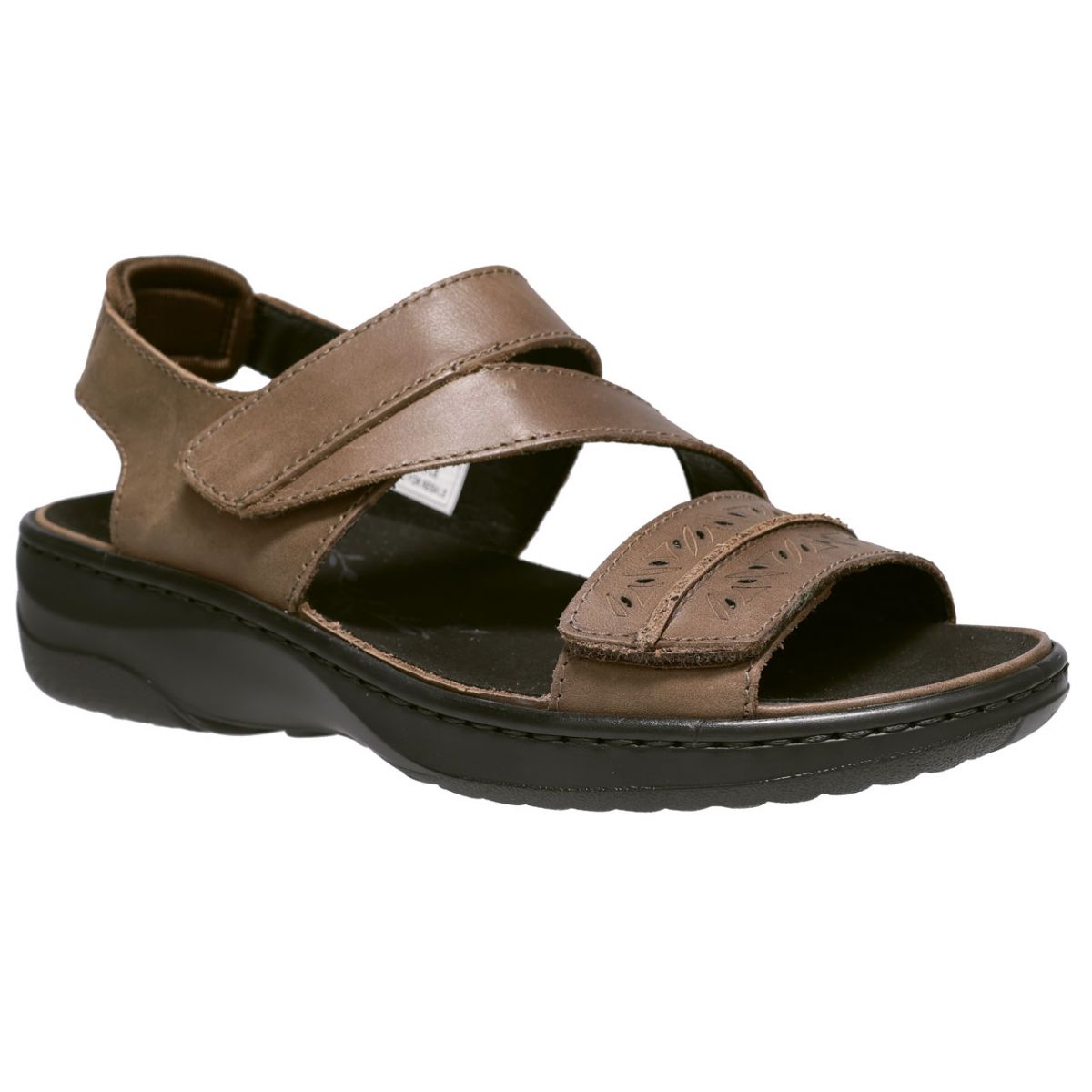 Propet Women's Garnet Sandal Bison Brown Leather - WSO093LBIB