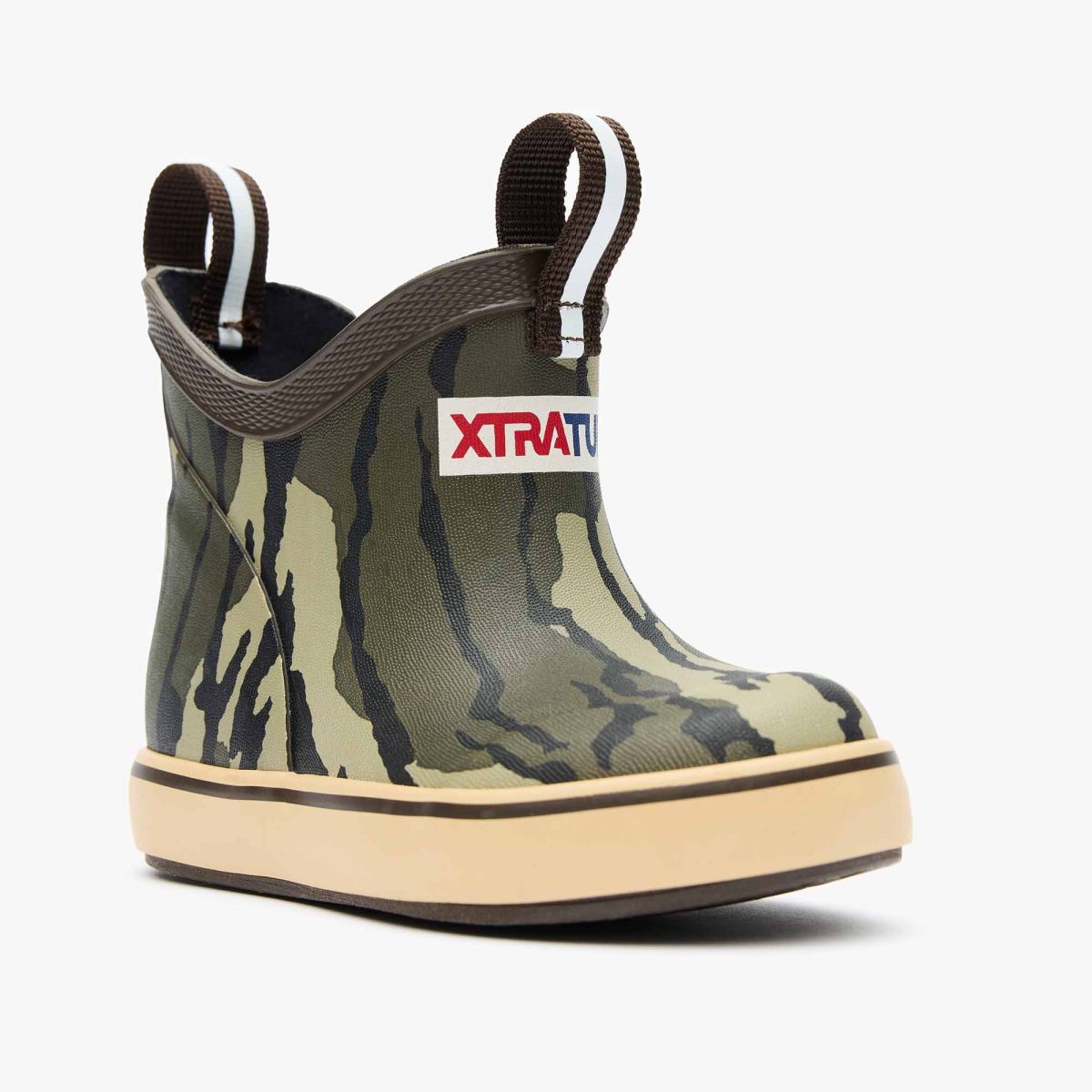 XTRATUF Unisex Kids Ankle Deck Boot Mossy Oak Bottomlands - XKABMOB-MOSSY