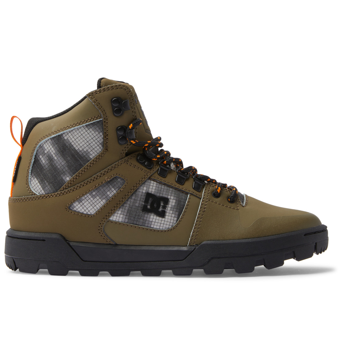 DC Shoes Men's Pure High-Top Winter Shoes Olive/Black - ADYB100018-OB2