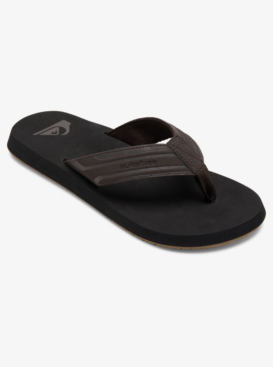 Quiksilver Men's Monkey Wrench Flip Flop Sandals Brown/Black/Brown - AQYL100048-XCKC