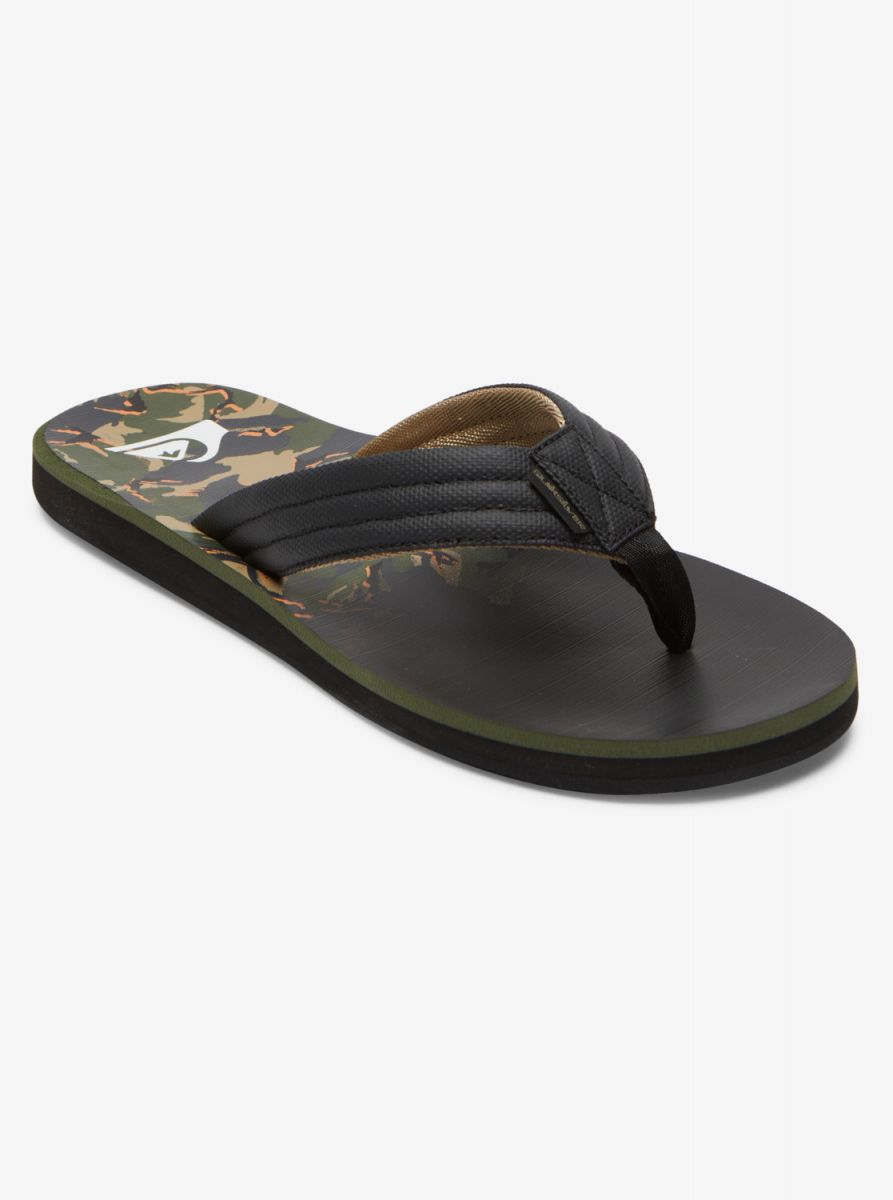 Quiksilver Men's Carver Print Flip Flop Sandals Green 1 - AQYL101240-GVJ1