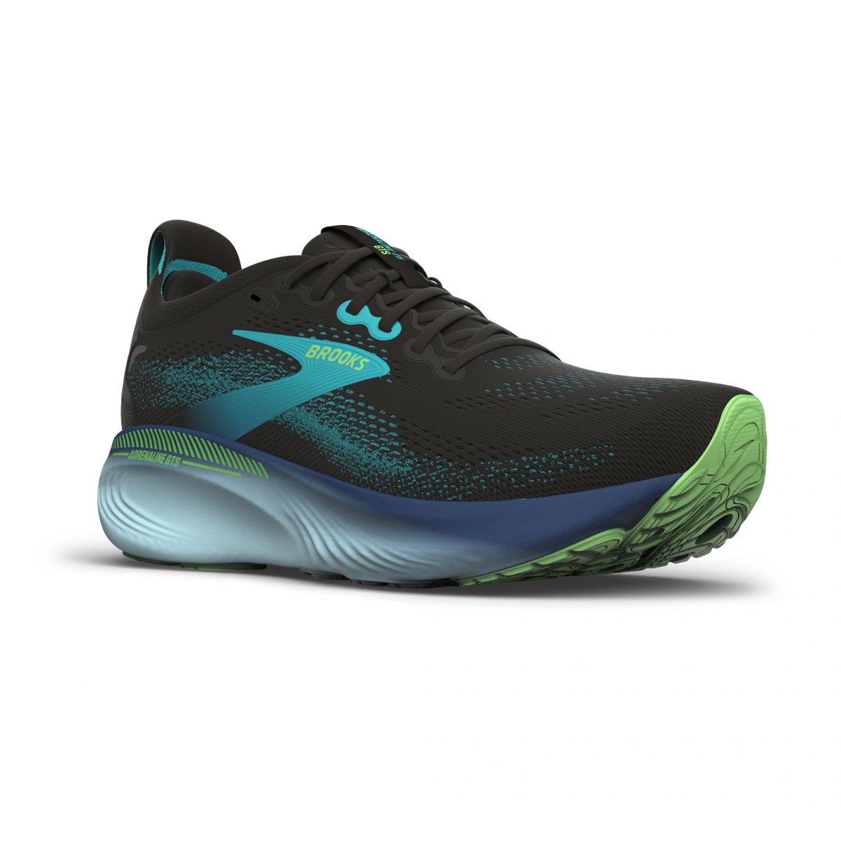Brooks Men’s Adrenaline GTS 25 Running Shoes Black/Ipanema/Mint - 110454-055