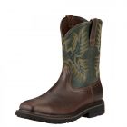 ARIAT WORK Men's 10" Sierra Wide Square Toe Steel Toe Work Boot Dark Brown - 10017434
