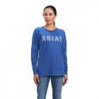 Ariat Women's Rebar Cotton Strong Block T-Shirt True Navy/Alloy - 10041436