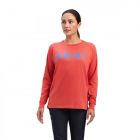 Ariat Women's Rebar Cotton Strong Block T-Shirt Baked Apple/True Navy - 10041437
