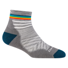Darn Tough Women's Run Quarter Ultra-Lightweight Running Sock Gray - 1048-GRAY