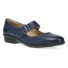 Dansko Women's Collette Mary Jane Wide Navy Burnished Nubuck - 10503290200