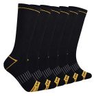 Caterpillar Men's Advanced Half Cushioned Crew Socks Black (6 pairs) - 43CT302351TB-BLK