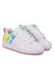 DC Girls Court Graffik Skate Shoe, White/Light Pink/Multi, 3.5 Big