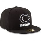 New Era Adult Men NFL Black with White 59FIFTY
