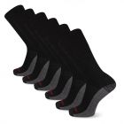 Wolverine Men's Cotton Comfort Steel Toe Crew Work Socks Black (6 pairs) - WWM40005C6B2001-BLACK