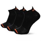 Merrell Unisex Cushioned Cotton No Show Tab Socks Black (3 pairs) - MEA33566T3B2001-BLACK