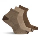 Merrell Unisex Core Wool Blend Quarter Socks Olive Assorted (3 pairs) - MEA33505Q3B2001-OLAST