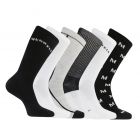 Merrell Unisex Recycled Cushion Hiking Crew Socks Black Assorted (6 pairs) - MEA33694CBU2001-BKAST