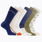 Merrell Unisex Recycled Cushioned Hiking Crew Socks Navy Assorted (6 pairs) - MEA33694C6B2001-NVAST