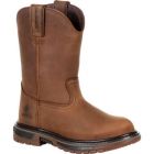 Rocky Unisex Big Kid's 8" Original Ride FLX Waterproof Western Boot Brown - RKW0300Y