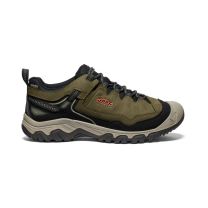 KEEN Men's Targhee IV Wide Waterproof Hiking Shoe Dark Olive/Gold Flame - 1029003