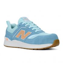 NEW BALANCE SAFETY Women's Elite Lite Composite Toe EH Work Shoe Milky Blue/Orange - WUELEHMO