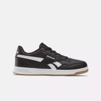 Reebok Boy's Court Advance Sneaker, Black/White/Gum, 10.5 Little Kid