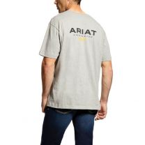 Ariat Men's Rebar Cotton Strong Logo T-Shirt Heather Grey - 10025387