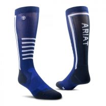 Ariat Unisex AriatTEK Slimline Performance Socks Estate Blue/Black (one size fits most) - 10041197