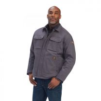 Ariat Men's Rebar DuraCanvas Sherpa-Lined Coat Rebar Grey - 10041505