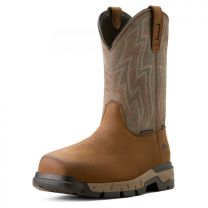 ARIAT WORK Men's 10" Rebar Flex ESD Composite Toe Work Boot Distressed Brown/Stone - 10053616