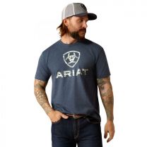 Ariat Men's Liberty USA Digi Camo T-Shirt Navy Heather - 10054179