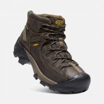 KEEN Men's Targhee II Mid Wide Waterproof Hiking Boot Canteen/Dark Olive - 1018118