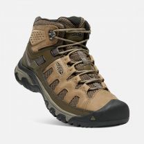 KEEN Men's Targhee Vent Mid Hiking Boot Olivia/Bungee Cord - 1019270