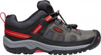 KEEN Big Kids' Targhee Low Hiking Shoes Magnet/Fiery Red - 1019824