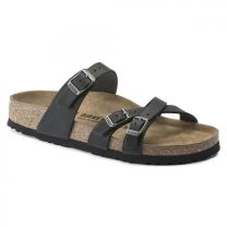 BIRKENSTOCK Women's Franca Black Oiled Leather (regular width) - 1021112