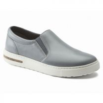 BIRKENSTOCK Unisex Oswego Slip-on Gray Leather Shoe (narrow width) 
 - 1021312