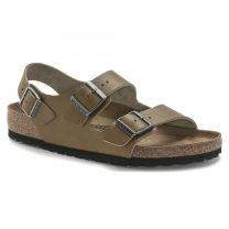 BIRKENSTOCK Men's Milano Grip Vintage Wood Faded Khaki Leather (regular width)  - 1024558