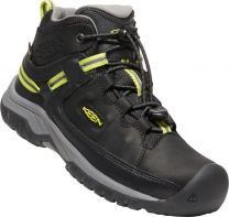 KEEN Kids' Unisex Targhee Mid Waterproof Hiking Boot Black/Steel Grey - 1026300