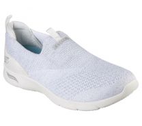 Skechers Women's Arch FIT Refine - Showcase Slip-On Sneaker White/Silver - 104276-WSL